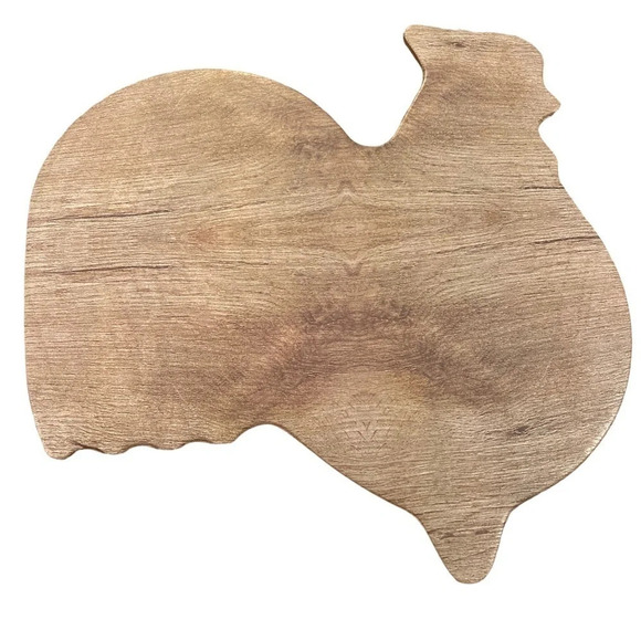 Rustic Rooster Wall Decor Cutting Board Wood Plastic - Picture 3 of 3